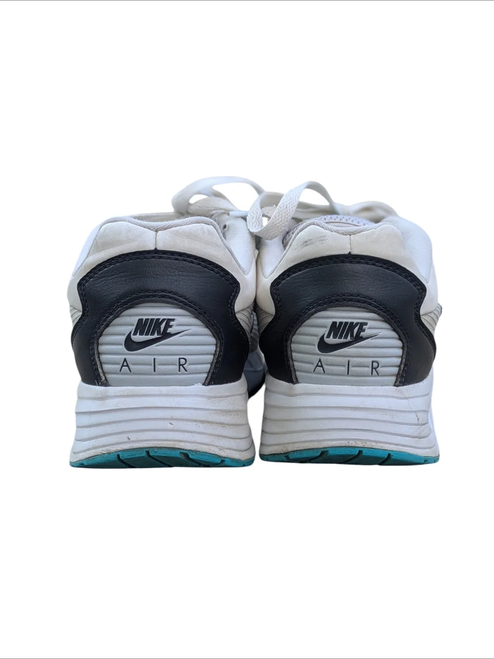 Nike Air Max Solo Men's Size 8 White/Black/Turquoise Running Shoes